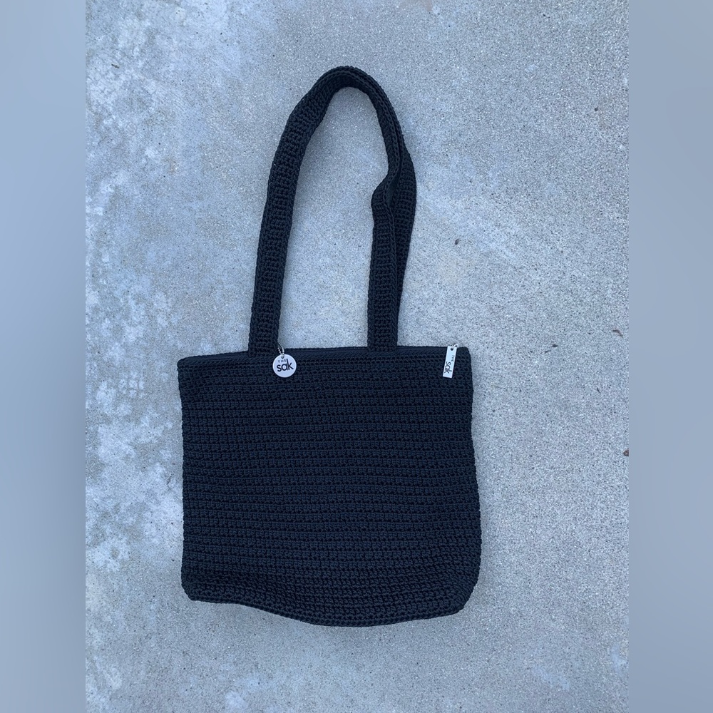 🎉HP🎉 The Sak Black Crochet Crossbody Bag